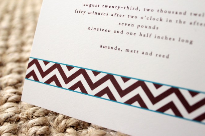 chevron birth announcement 2