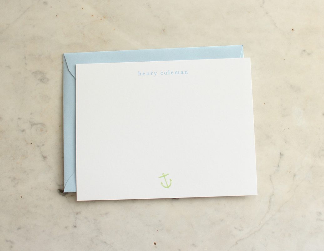 Personalized Notecards - anchor