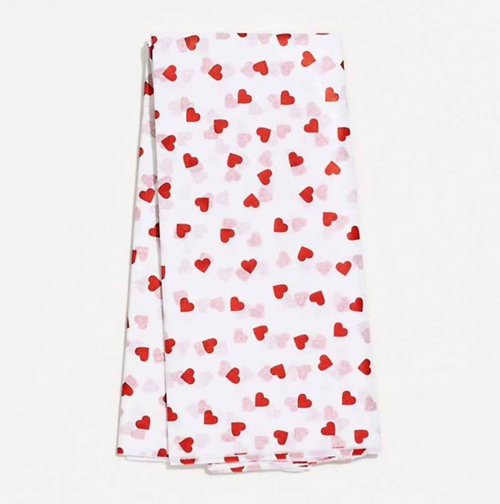 Red and White Hearts Valentine's Day Tissue Paper