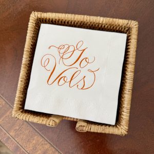 Calligraphy Collegiate Napkins - Go Vols / U of Tennessee